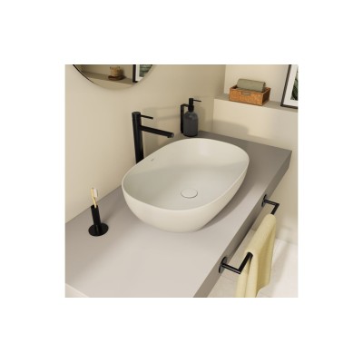 VitrA Outline 595x410mm Recycled 0TH Basin Only - Matt Taupe 2