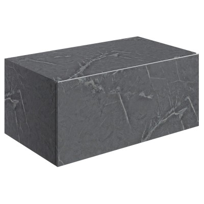 Nazare 800mm Wall Hung Storage Drawer - Grey Marble | Storag