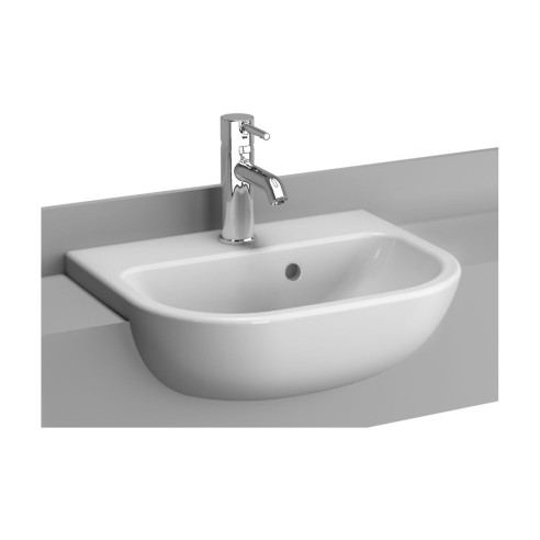 VitrA S20 450x350mm 1TH Semi Recessed Basin - White | Basins