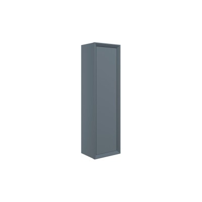 Porto 345mm Wall Hung 1 Door Tall Unit - Matt Storm Blue | T