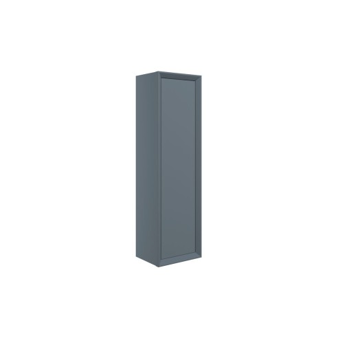 Porto 345mm Wall Hung 1 Door Tall Unit - Matt Storm Blue | T