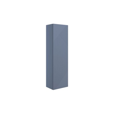 Lisbon 350mm Wall Hung 1 Door Tall Unit - Matt Smoke Blue |