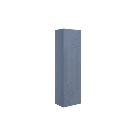 Lisbon 350mm Wall Hung 1 Door Tall Unit - Matt Smoke Blue |
