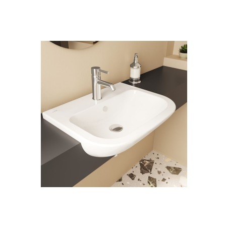 VitrA S20 550x445mm 1TH Semi Recessed Basin - White | Basins