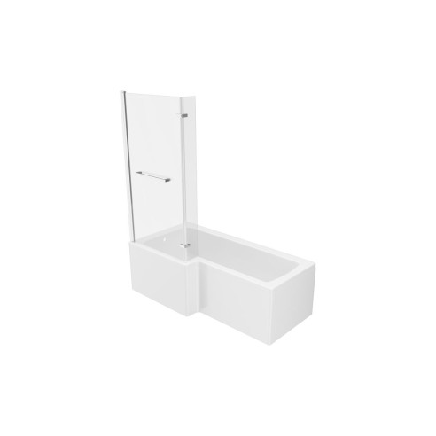 Naples L Shape 1700x850x560mm 0TH Shower Bath Pack (LH) - Ch