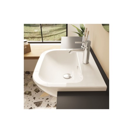 VitrA S20 550x445mm 1TH Semi Recessed Basin - White | Basins