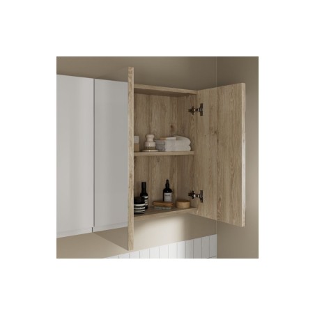 Bau 300mm Tall Unit - White Gloss (Oak Cab) | Tall Units | B