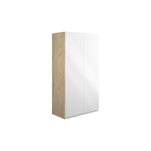 Bau 600mm Standard 2 Door Storage Unit - White Gloss (Oak Ca