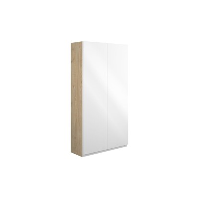Bau 600mm Slim 2 Door Storage Unit - White Gloss (Oak Cab) |