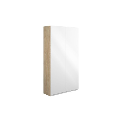 Bau 600mm Slim 2 Door Storage Unit - White Gloss (Oak Cab) |