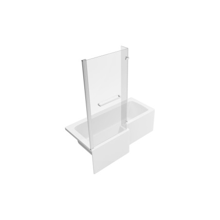 Naples L Shape 1700x850x560mm 0TH Shower Bath Pack (LH) - Ch