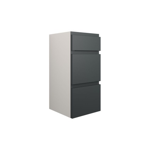 Bau 300mm Standard 3 Drawer Unit - Matt Graphite Grey (Grey