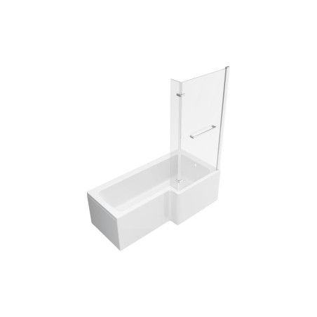 Naples L Shape 1700x850x560mm 0TH Shower Bath Pack (RH) - Ch