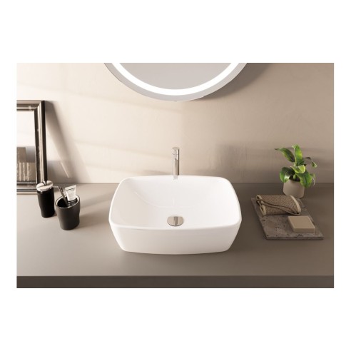 VitrA Shift 545x375mm 0TH Basin (No Overflow) - White | Basi
