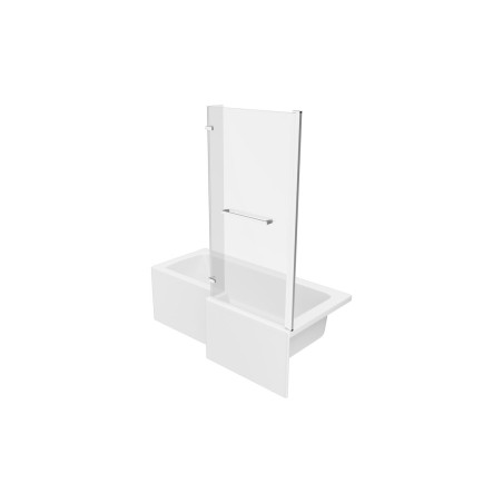 Naples L Shape 1700x850x560mm 0TH Shower Bath Pack (RH) - Ch
