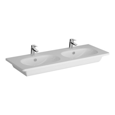 VitrA Zentrum 1200x460mm 2TH Vanity Basin w/Overflow - White