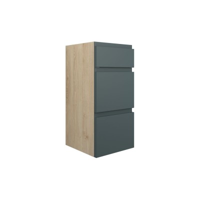 Bau 300mm Standard 3 Drawer Unit - Matt Green Camo (Oak Cab)