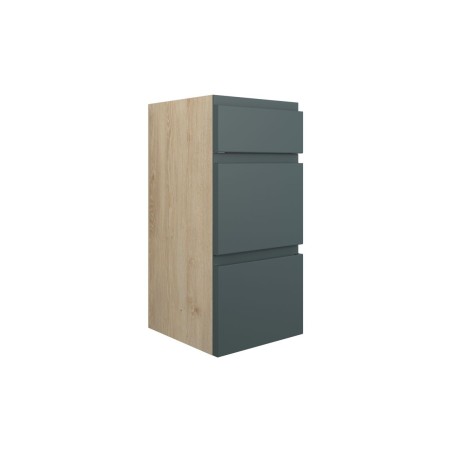 Bau 300mm Standard 3 Drawer Unit - Matt Green Camo (Oak Cab)