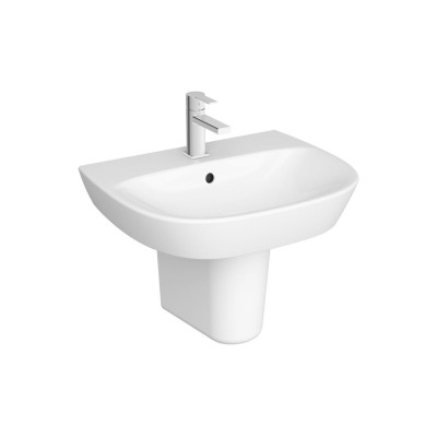 VitrA Zentrum 595x480mm 1TH Basin w/Overflow - White | Basin