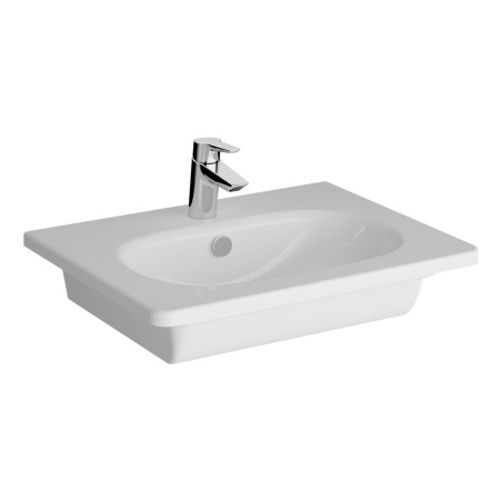 VitrA Zentrum 600x460mm 1TH Vanity Basin w/Overflow - White