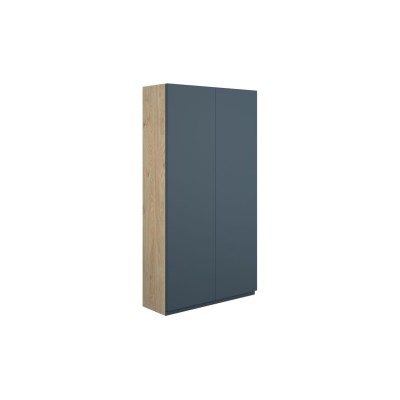 Bau 600mm Slim 2 Door Storage Unit - Matt Arley Blue (Oak Ca
