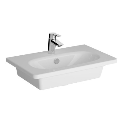 VitrA Zentrum 605x390mm 1TH Vanity Basin w/Overflow - White