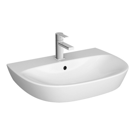 VitrA Zentrum 645x480mm 1TH Basin w/Overflow - White | Basin