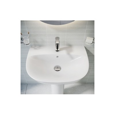VitrA Zentrum 645x480mm 1TH Basin w/Overflow - White | Basin 2