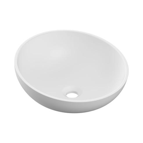 Isaac 380x380mm 0TH Resin Washbowl - White | Basins | Bathro