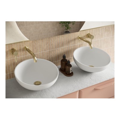 Isaac 380x380mm 0TH Resin Washbowl - White | Basins | Bathro 2