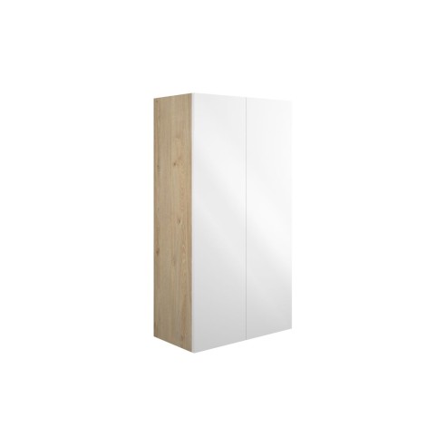 Envio 600mm Standard 2 Door Storage Unit - White Gloss (Oak