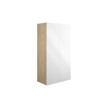 Envio 600mm Standard 2 Door Storage Unit - White Gloss (Oak