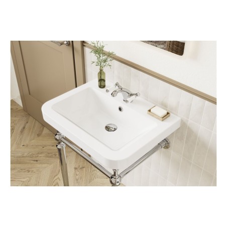 Diego 610mm 1TH Console Basin - Chrome | Basins | BathroomKi