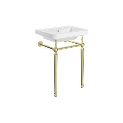 Diego 610mm 1TH Console Basin - Brushed Brass | Basins | Bat