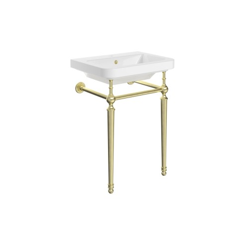 Diego 610mm 1TH Console Basin - Brushed Brass | Basins | Bat