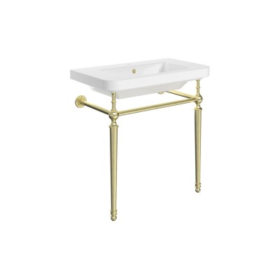 Diego 810mm 1TH Console Basin - Brushed Brass | Basins | Bat
