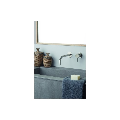 Vema Tiber Wall Mounted Basin Mixer - St/Steel | Bathroom Ta