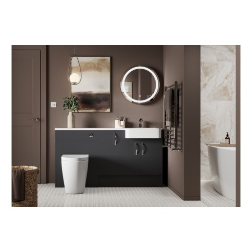 Envio 600mm Slim 2 Door Storage Unit - Matt Graphite Grey (G