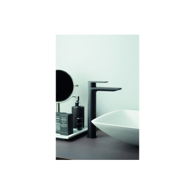 Vema Timea Tall Basin Mixer - Matt Black | Bathroom Taps | B 2