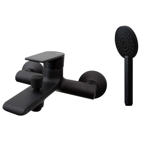 Vema Timea Wall Mounted Bath/Shower Mixer - Matt Black | Bat