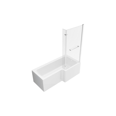 Naples L Shape SUPERCAST 1700x850x560mm 0TH Shower Bath Pack
