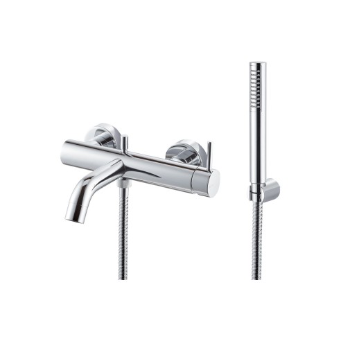 Vema Maira Wall Mounted Bath/Shower Mixer - Chrome | Bathroo