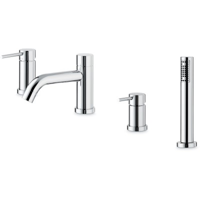 Vema Maira 4-Hole Deck Mounted Bath/Shower Mixer - Chrome |