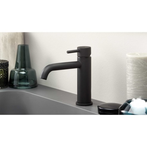 Vema Maira Wall Mounted Basin Mixer - Matt Black | Bathroom