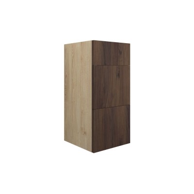 Envio 300mm Standard 3 Drawer Unit - Warm Walnut (Oak Cab) |