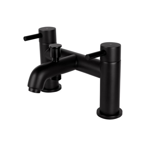 Vema Maira Deck Mounted Bath/Shower Mixer - Matt Black | Bat