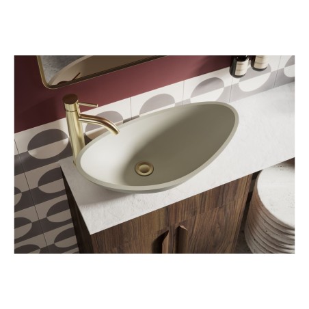 Envio 600mm Mirrored Wall Unit - Warm Walnut (Oak Cab) | Mir