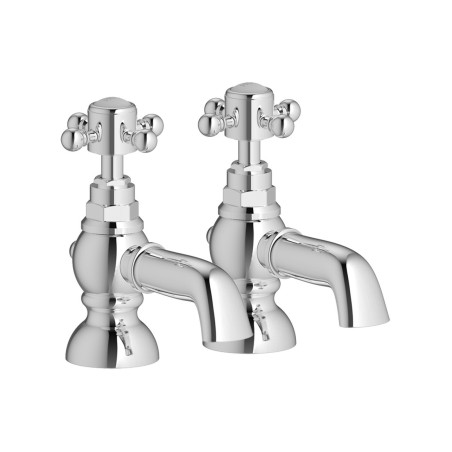 Lucite Bath Pillar Taps - Chrome | Bathroom Taps | BathroomK