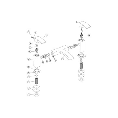 Ruby Bath Filler - Chrome | Bathroom Taps | BathroomKing 2