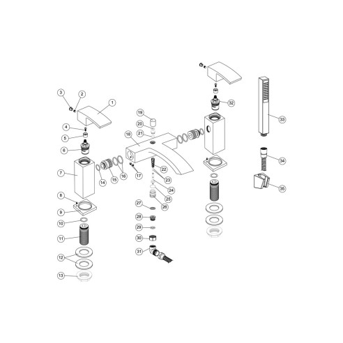 Ruby Bath/Shower Mixer - Chrome | Bathroom Taps | BathroomKi